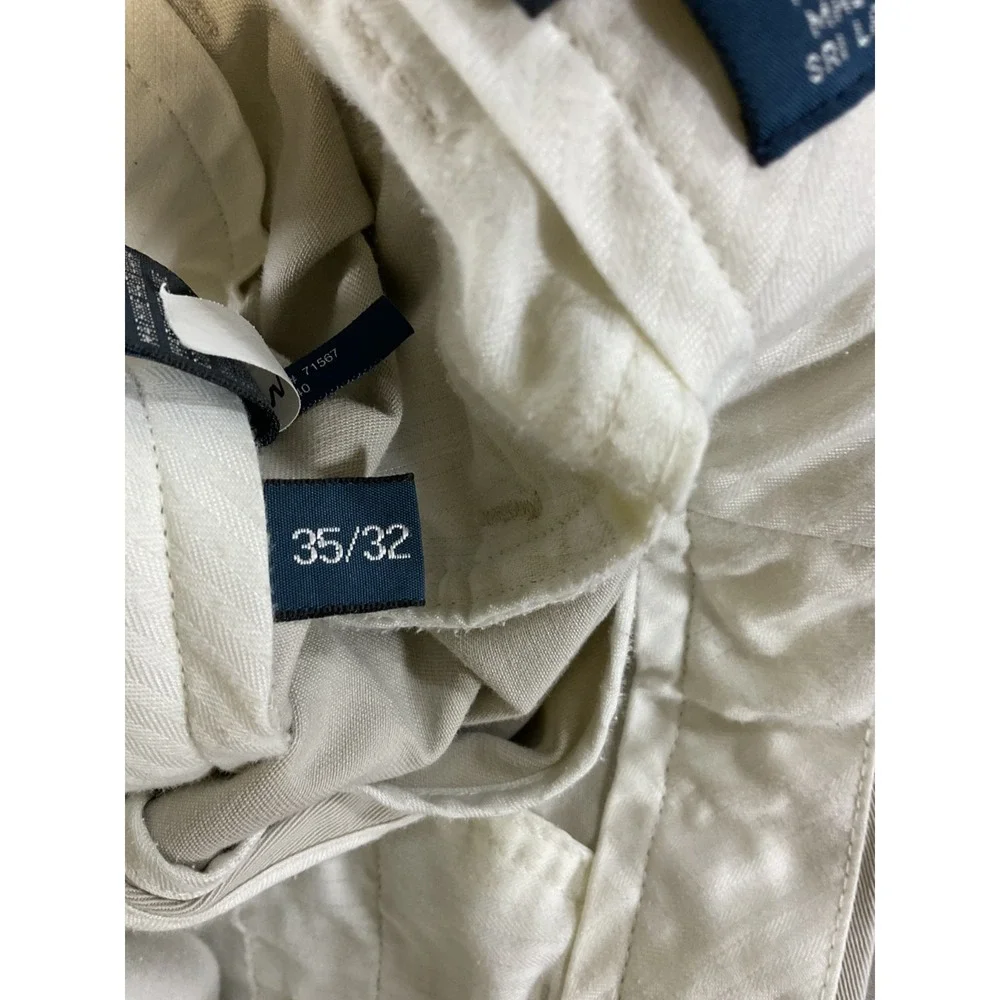 Polo Ralph Lauren Ethan Pant 35x32 Men Beige Khaki 100% Cotton Classic Chino